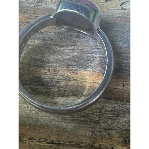 Vintage Sterling Silver Ring With Rhodochrosite stone - Picture 5 of 6